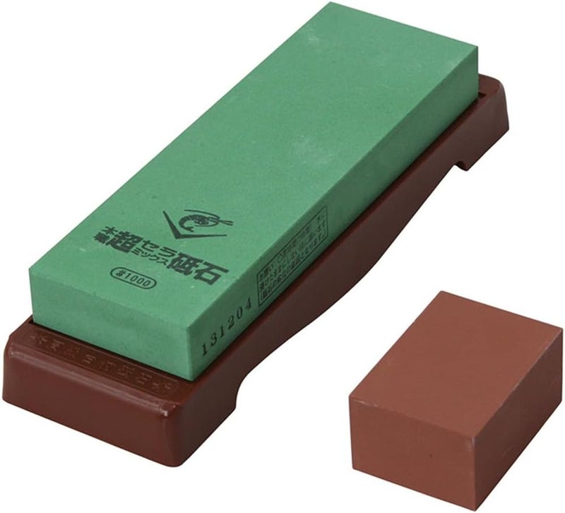 Naniwa 1,000 Grit Super Ceramic Water Stone with a Base (Japan Import) - Image 1